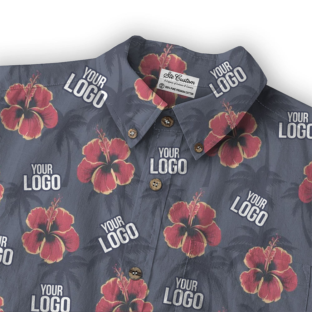 Sunset Hibiscus – Premium Cotton Long Sleeve Shirt 3